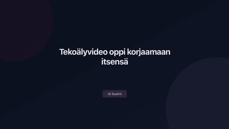 Tekoälyvideo oppi korjaamaan itsensä